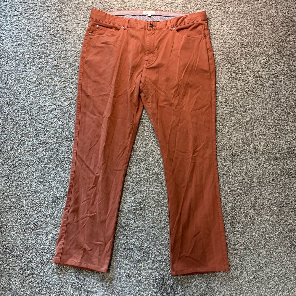 Peter Millar Ultimate Sateen 5 Pocket Pants Orange Stretch Chino Men’s 38 38x30
